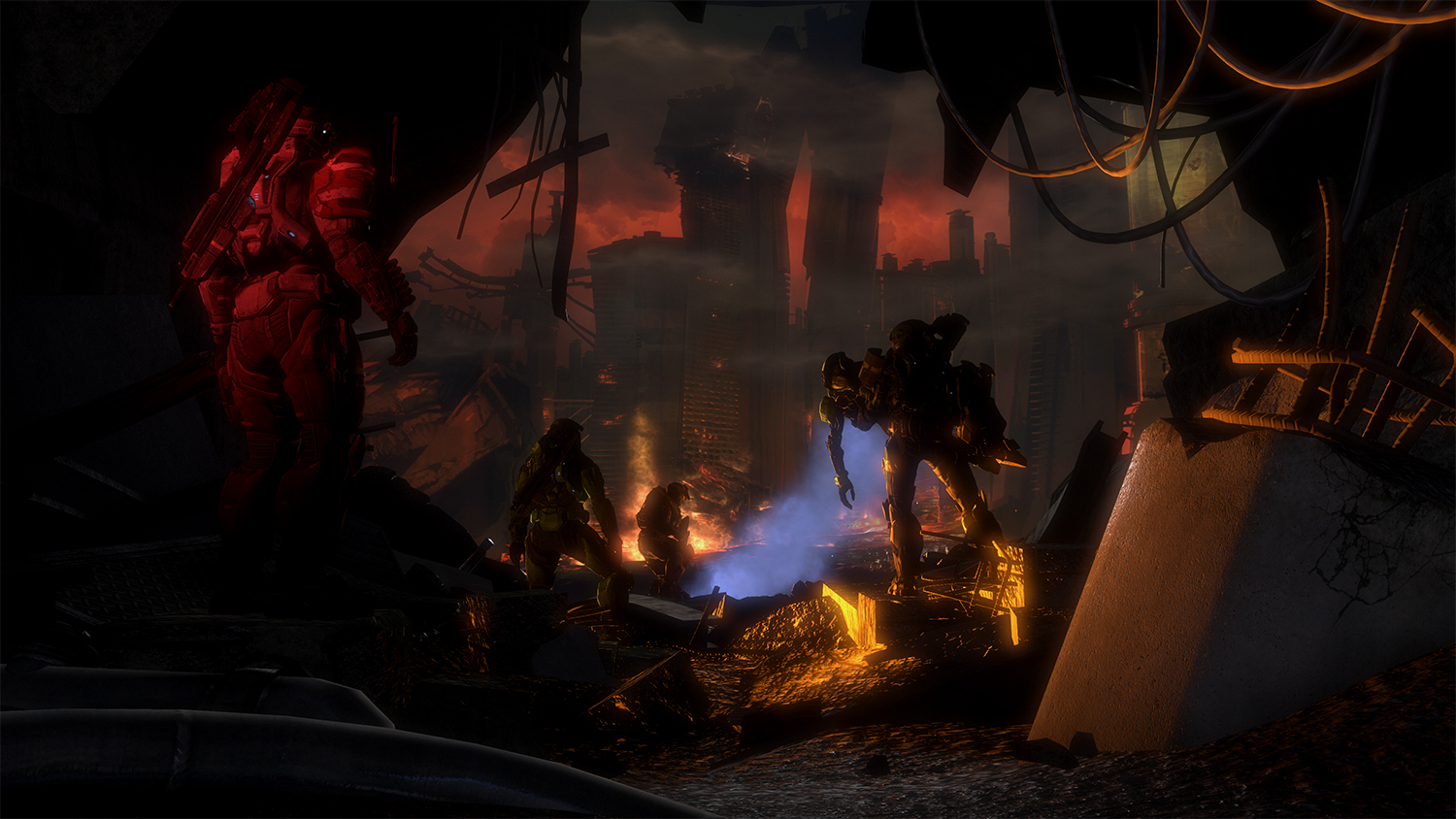 Holding a lost squad mate.