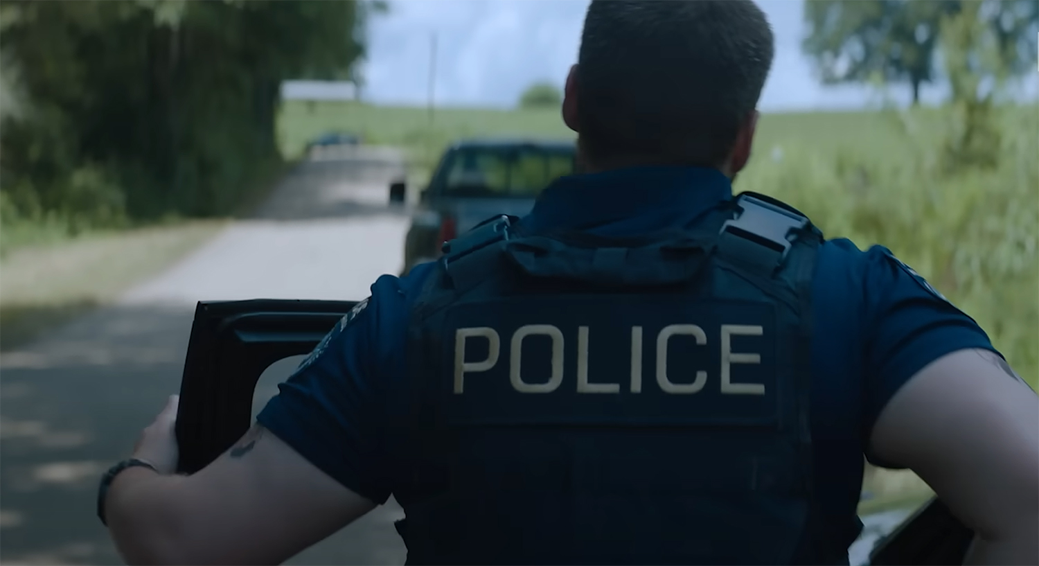 POLICE on the back of the jackat about to undertake an ambush.