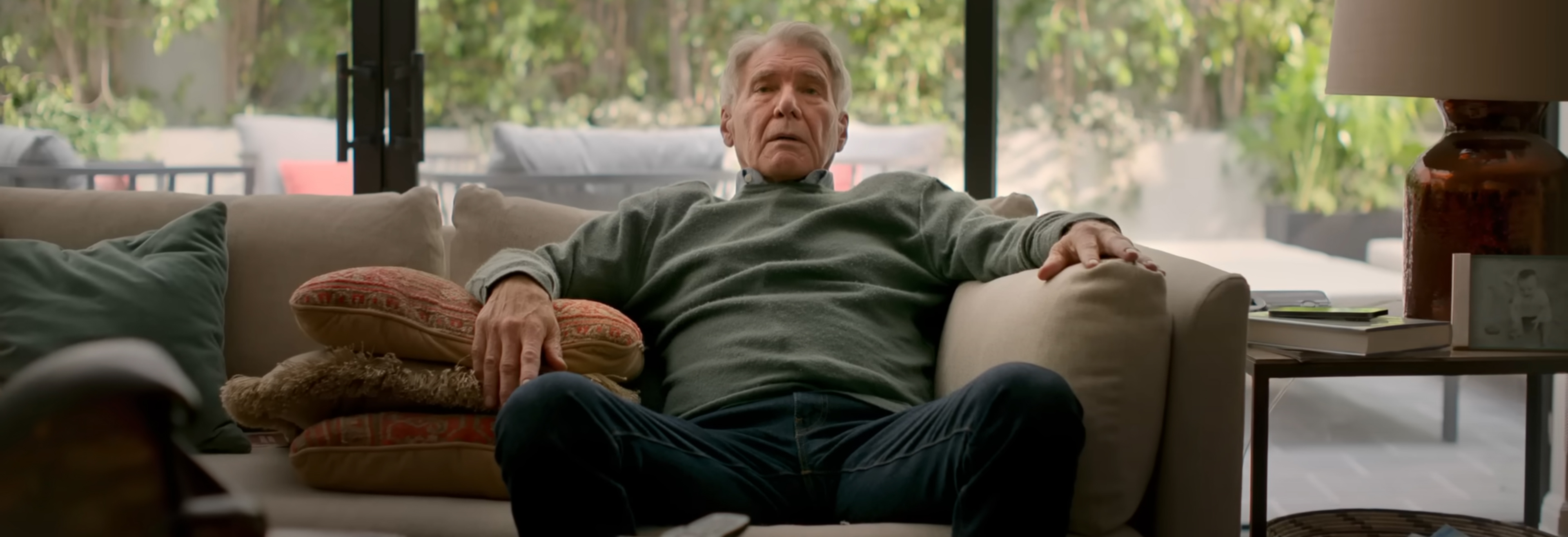 Paul on a couch reflecting on his life.