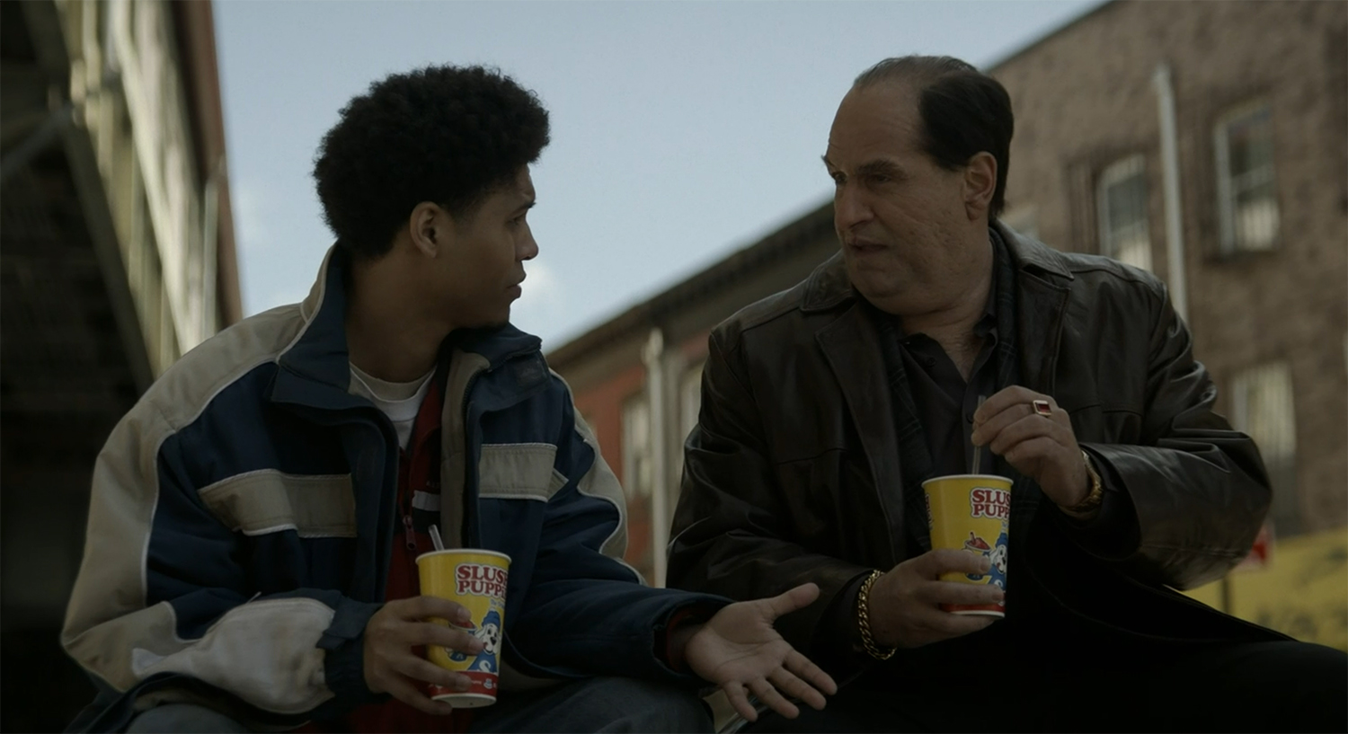 Oz and Vic share some slushies.