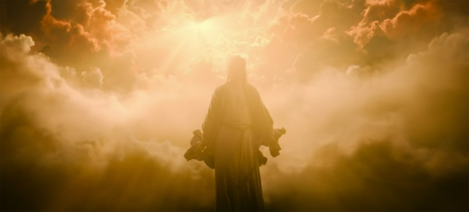 Sauron pretends to be divine.