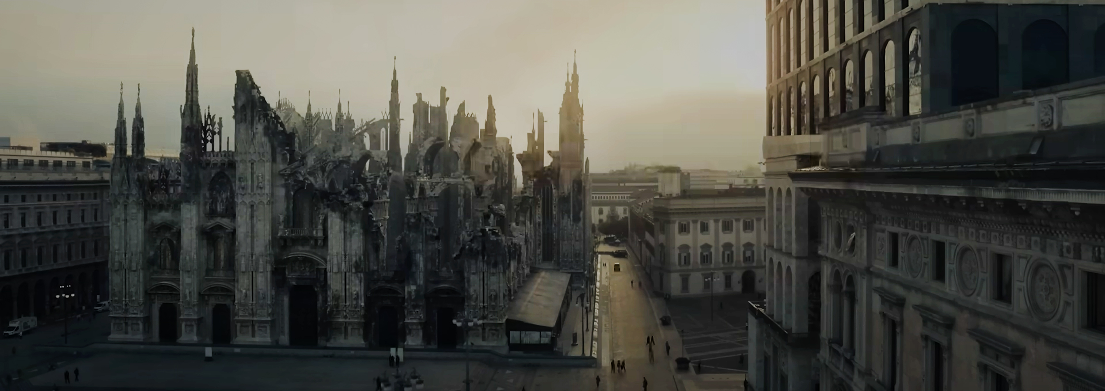 The ruined Milan Cathedral.
