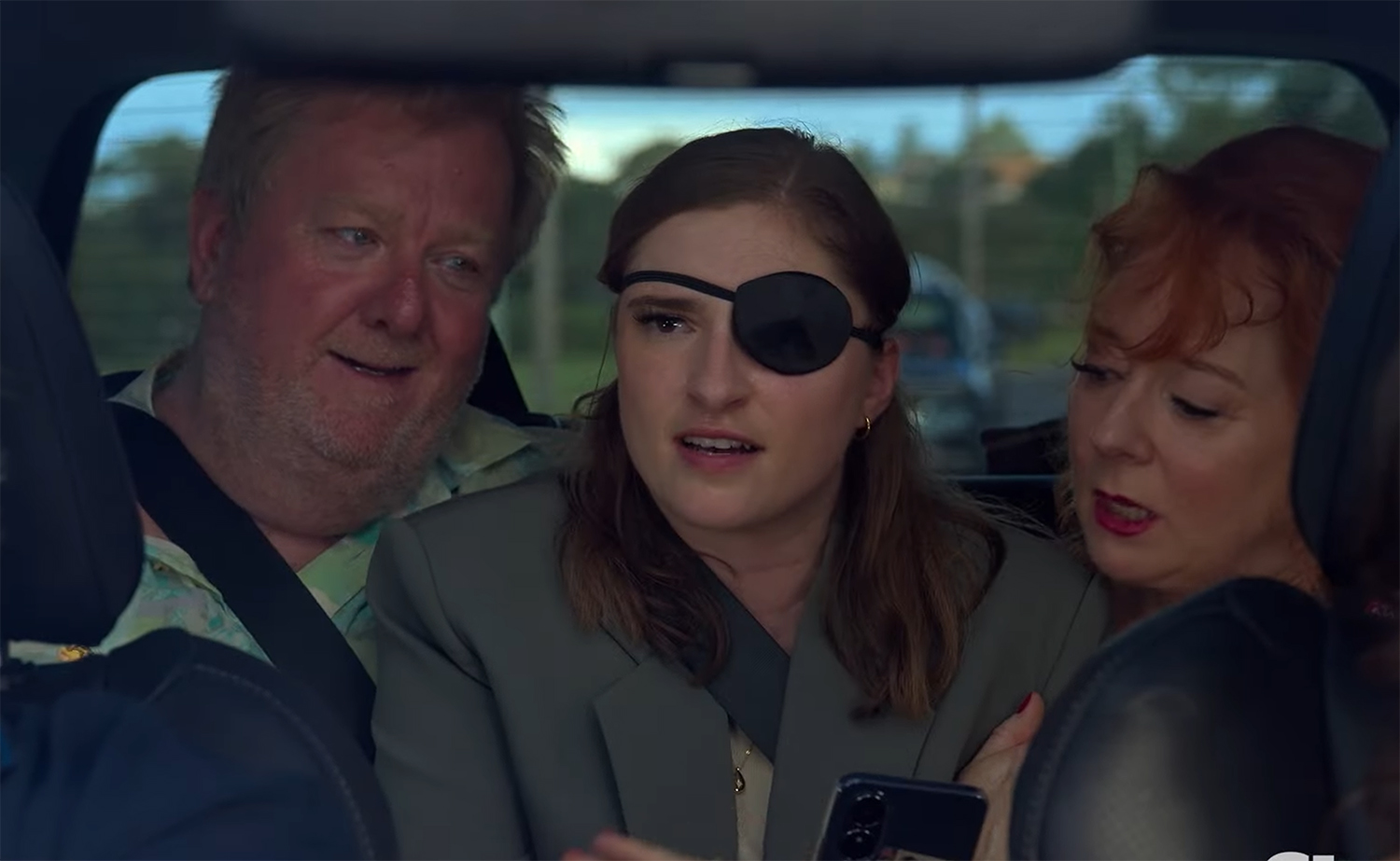 Steph has to wear an eye patch