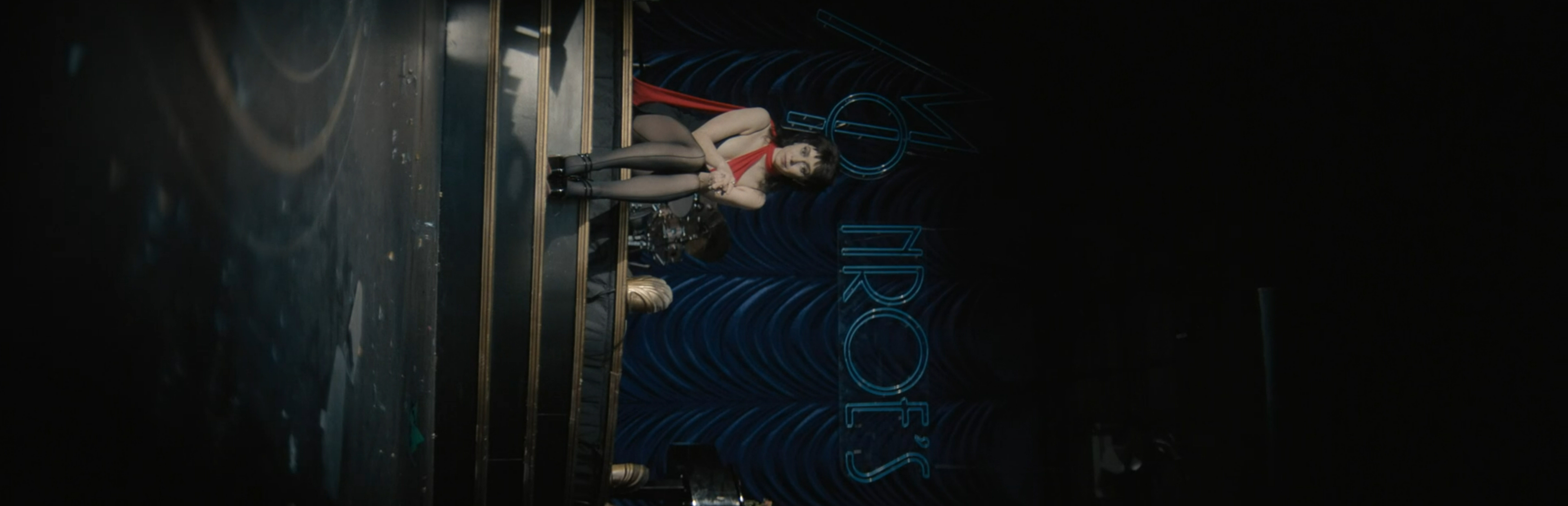 Penguin wakes to see Sofia looking down on him.