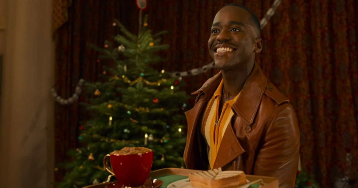 The Doctor with a ham and cheese toasty and a pumpkin latte