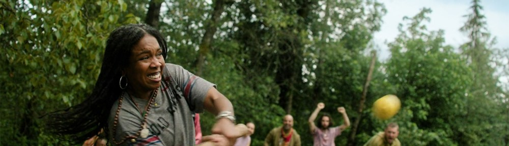 Em swings at a lemon in a game. Image Credit: Stan.