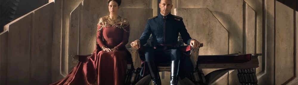 Emperor and empress on their thrones.