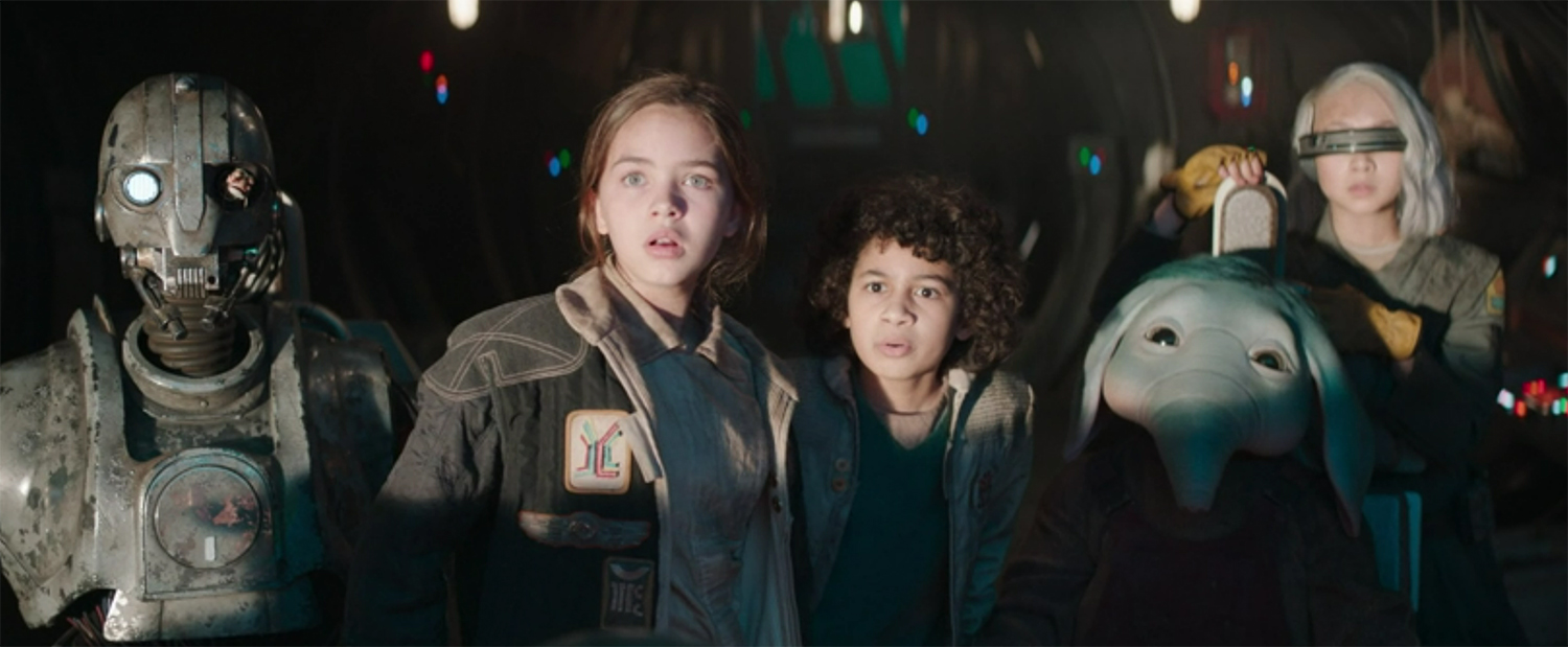 The kids see their home again.