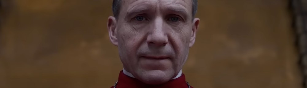 Ralph Fiennes in his cardinal garb.