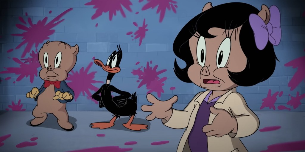 Daffy Duck, Porky Pig and Petunia Pig