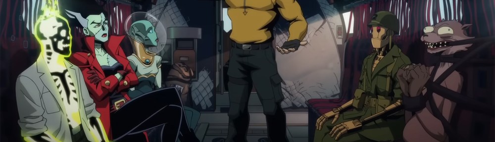 The creature Commandos in a helicopter.