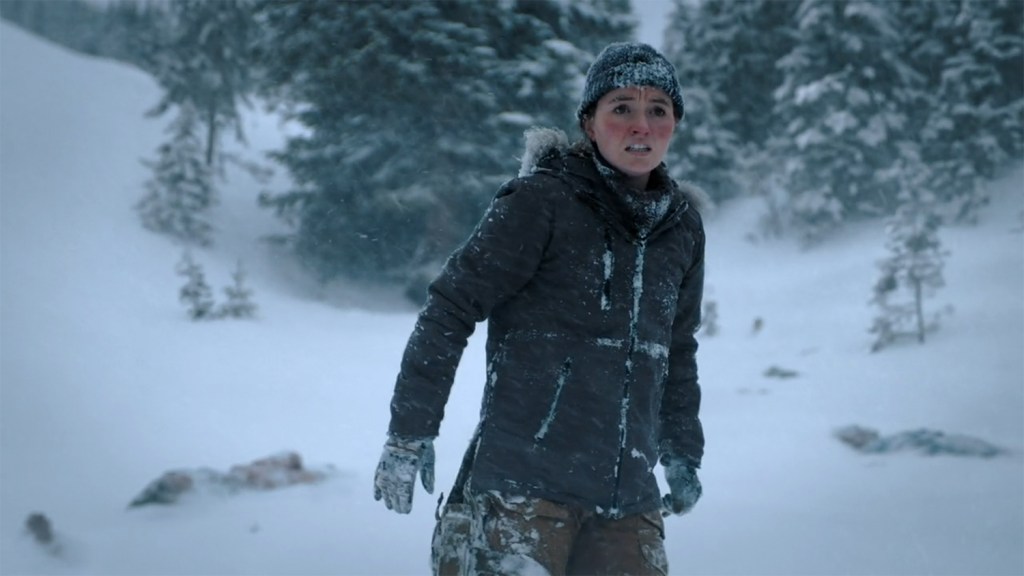 Abby realised she has fallen into a next of infected hiding under the snow. 