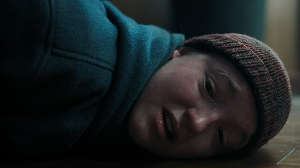 Ellie tried to get Joel to 'Get Up' before he is murdered. 