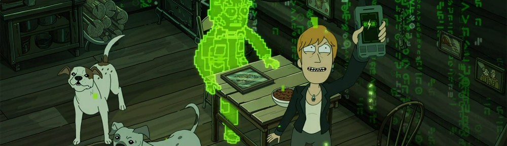 Summer and Morty escaping the Matrix.