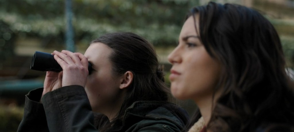 Ellie and Dina scoping out a site. 