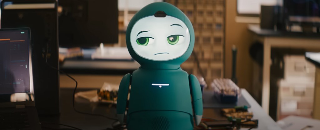 M3GAN stuck in a child's toy. 