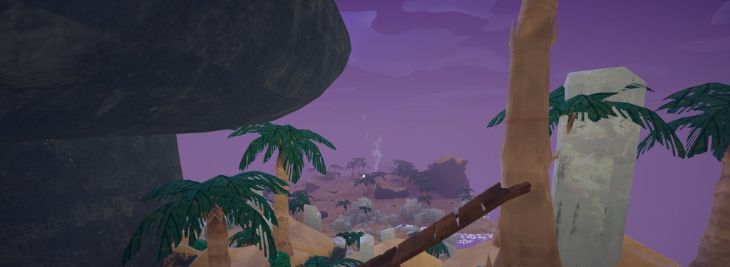 Looking down to the shore from the PEAK. 