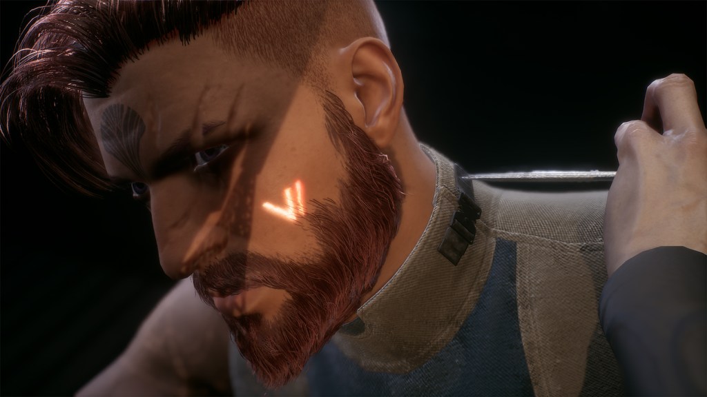 A tattoo glows on the face of your character. 