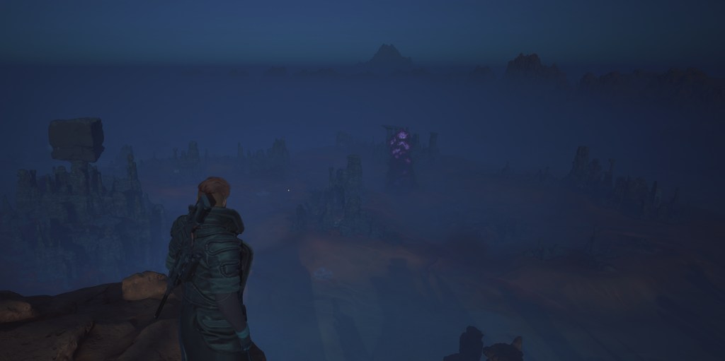 A spice blow in the distance. 