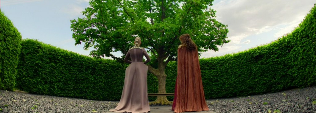 Exposition in a garden.