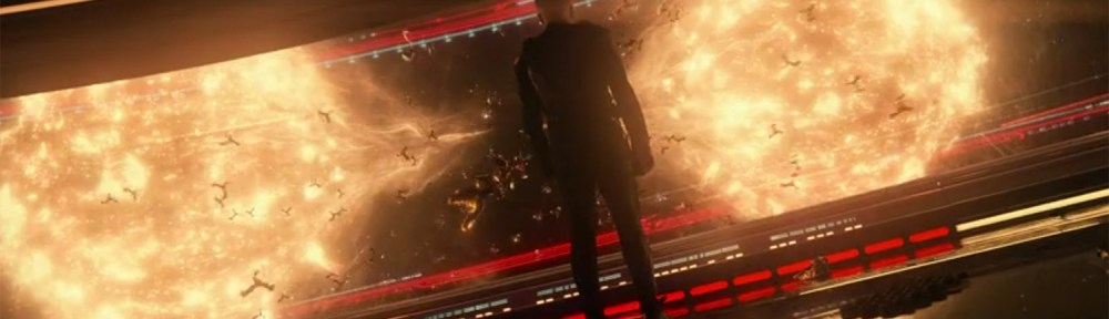 Pike looks out at binary suns as a fleet emerges.