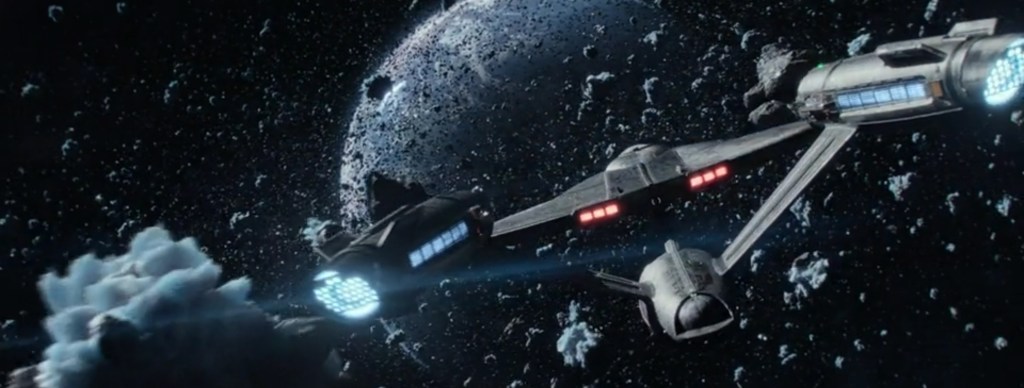 The USS Enterprise approaches Kenfori.