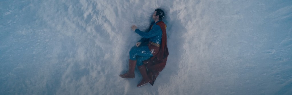 Superman crashed into the ice of Antarctica. 