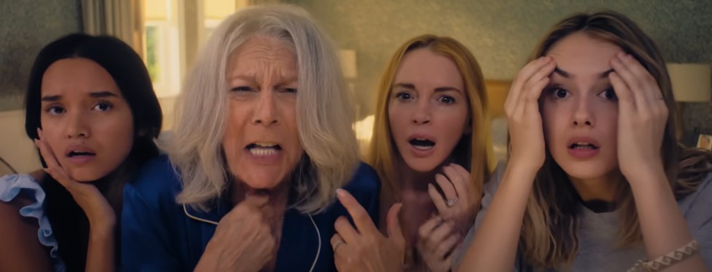 The whole family realising they were swapped.