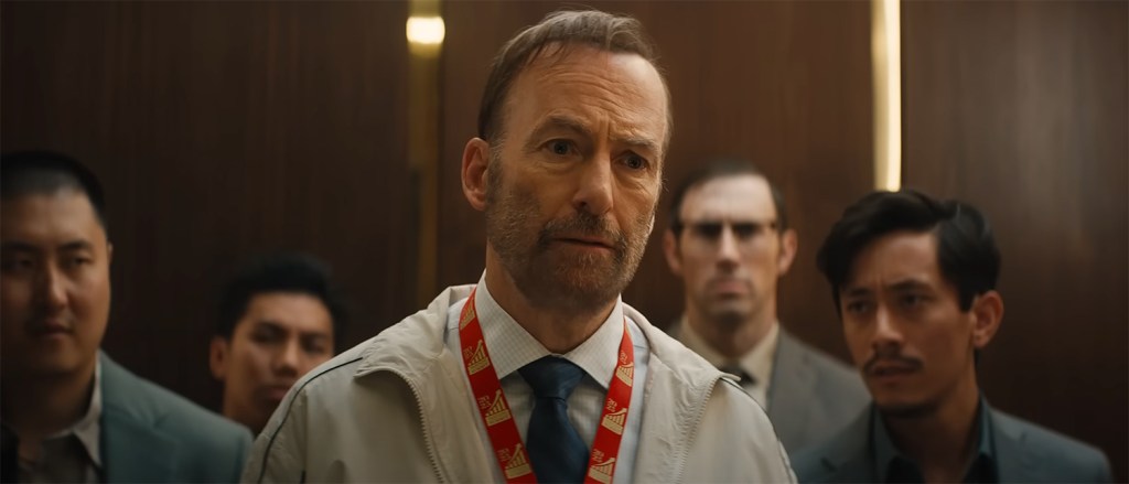 Hutch is about to beatdown a bunch of guys in an elevator. 