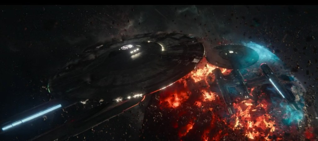 The USS Enterprise comes to the aid of the USS Farragut.