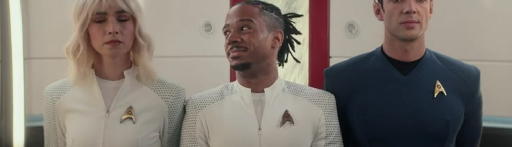 Gamble interrupts Spock and Chapel in the turbolift.