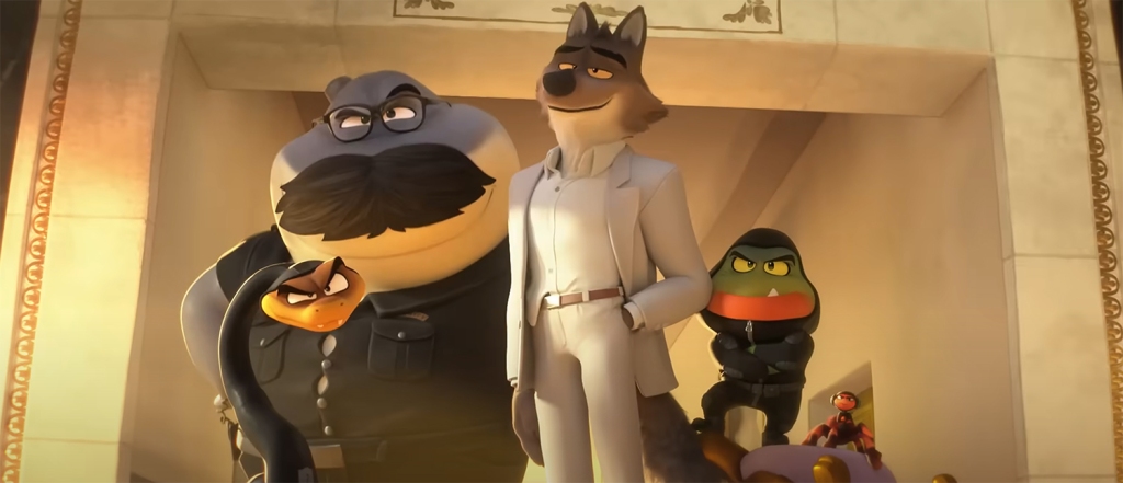 The Bad Guys in the middle of the heist. 