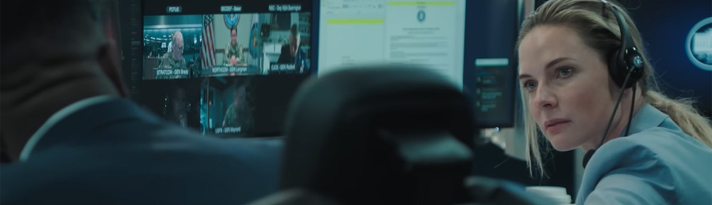 Rebecca Ferguson comforts her colleague.