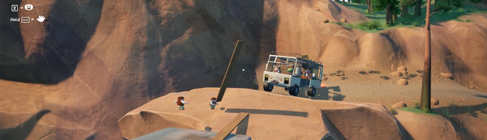 The RV crossing a gap.