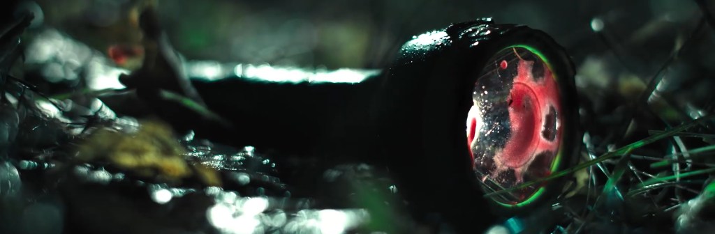 A blood stained torch.