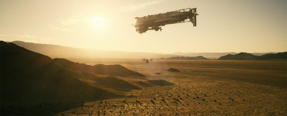 A holocarrier over the desert. 
