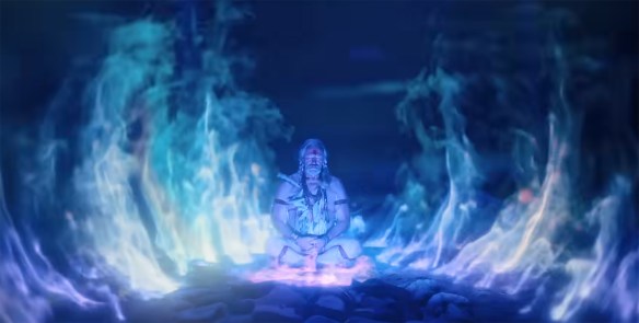 A faux Indigenous American spiritual ceremony. 