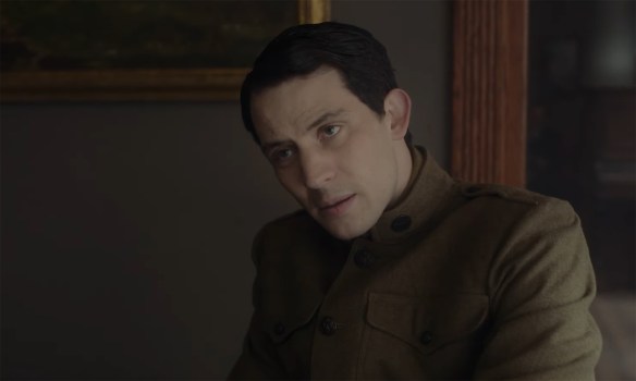 Josh O’Connor in an army uniform. 