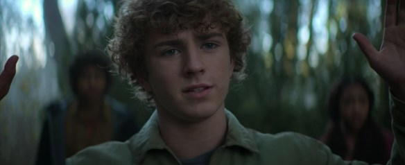 Percy with his hands up. 