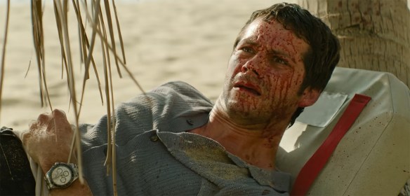 Bradley Preston covered in blood.