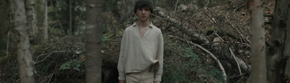 Max alone in the woods.