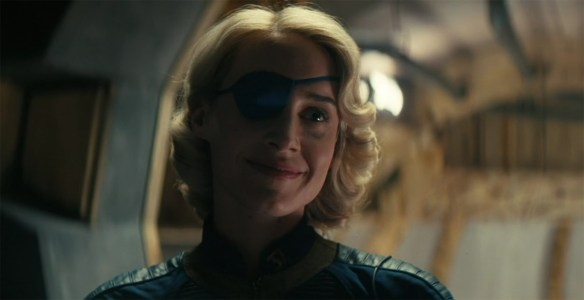 Stephanie in a vault uniformed.