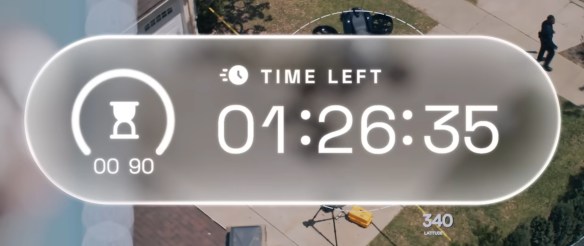 A ticking countdown clock.