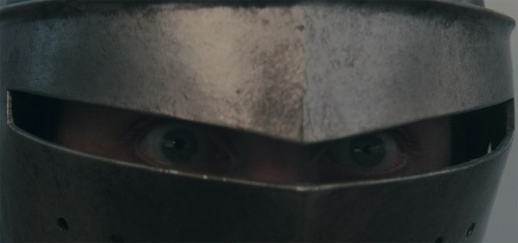 Dunc looks terrified behind his helm.