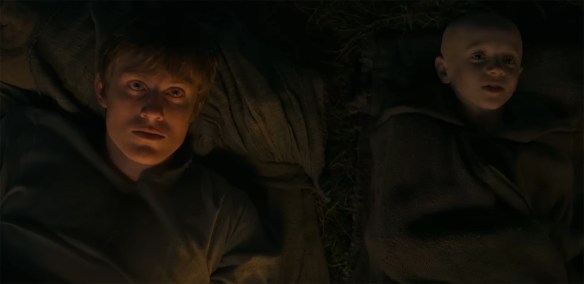 Dunc and Egg lay down watching the stars. 