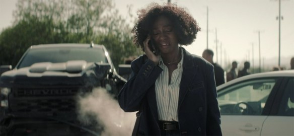 Teri saying goodbye to her family. 