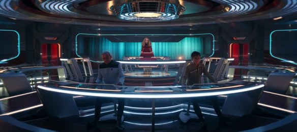 Nahla, Reno, and The Doctor on The Bridge. 