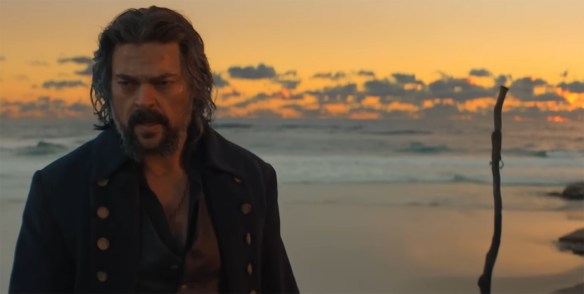 Captain Connor (Karl Urban) and a sunset.