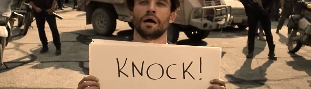 Link with a 'Knock Knock' sign.