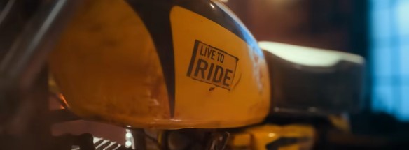 Live to Ride, on the side of a motorbike. 